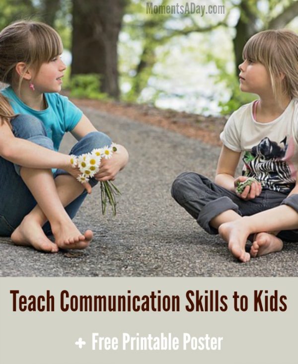 Communication Skills for Kids {Free Printable} - Moments A Day